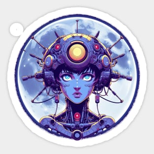 Cyberpunk girl Sticker